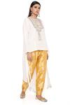 Shop_Payal Singhal_Off White Abla Silk Embroidery Moon Round Chaandtara Kurta And Pant Set _Online_at_Aza_Fashions