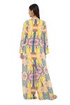 Buy_Payal Singhal_Yellow Crepe And Embroidery Enchanted V Helen Kurta & Palazzo Set 