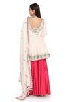 Shop_Payal Singhal_Off White Silkmul Scoop Neck Embroidered Anarkali Sharara Set_at_Aza_Fashions