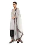 Buy_Payal Singhal_Grey Kurta Crepe Salwar Abutai Silk Dupatta Georgette Nyla Set _Online_at_Aza_Fashions