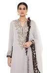 Shop_Payal Singhal_Grey Kurta Crepe Salwar Abutai Silk Dupatta Georgette Nyla Set _Online_at_Aza_Fashions