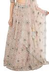 Shop_Payal Singhal_Pink Organza V Neck Imaar Embroidered Bridal Lehenga Set _Online_at_Aza_Fashions