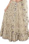 Payal Singhal_Green Georgette V Neck Tahira Embroidered Bridal Lehenga Set _at_Aza_Fashions