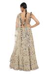 Shop_Payal Singhal_Green Georgette V Neck Tahira Embroidered Bridal Lehenga Set _at_Aza_Fashions
