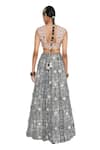 Shop_Payal Singhal_Black Dupion Silk Printed Square Neck Gulnar Lehenga And Blouse Set _at_Aza_Fashions