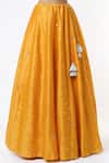 Buy_Payal Singhal_Yellow Georgette Embroidery Thread Round Mukaish Lehenga Set _Online_at_Aza_Fashions