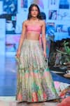Shop_Payal Singhal_Pink Dupion Silk And Embroidery Kite Ivana Tropical Lehenga Set