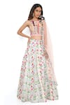 Payal Singhal_Cream Dupion Printed Floral Pattern Round Spring Lehenga Set _Online_at_Aza_Fashions