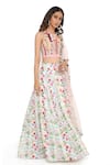 Buy_Payal Singhal_Cream Dupion Printed Floral Pattern Round Spring Lehenga Set _Online_at_Aza_Fashions