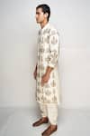 PS Men by Payal Singhal_White Georgette Embroidered Floral Kurta Set _Online_at_Aza_Fashions
