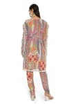 PS Pret by Payal Singhal_Multi Color Crepe Printed African V Neck Tunic And Pant Set  _Online_at_Aza_Fashions