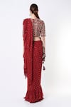 Shop Payal Singhal Maroon Georgette Thread, Sequin And Pre-stitched Saree With Embroidered Blouse at Aza Fashions Shop_Payal Singhal_Maroon Georgette Thread, Sequin And Pre-stitched Saree With Embroidered Blouse _at_Aza_Fashions