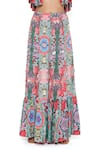 Shop_Payal Singhal_Red Crepe And Embroidery Enchanted Blunt V Noelle Top & Skirt Set 
