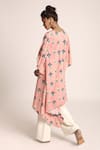 Shop_PS Pret by Payal Singhal_Pink Art Crepe Printed Neela Butta V Neck Kaftan  _at_Aza_Fashions