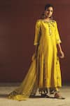 Buy Priyanka Singh Yellow Silk, Organza Round Embroidered Kurta Set at Aza Fashions Buy_Priyanka Singh_Yellow Silk, Organza Round Embroidered Kurta Set _at_Aza_Fashions