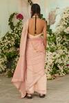 Shop Shruti Sancheti Pink Gold Tissue Danka Embroidery Halter Color Block Saree With Blouse at Aza Fashions Shop_Shruti Sancheti_Pink Gold Tissue Danka Embroidery Halter Color Block Saree With Blouse _at_Aza_Fashions