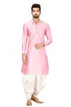 Buy_Arihant Rai Sinha_Pink Silk Kurta And Dhoti Pant Set_Online_at_Aza_Fashions