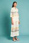 Buy_Manan_White Handloom Linen Pant_at_Aza_Fashions