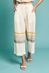 Shop_Manan_White Handloom Linen Pant_at_Aza_Fashions