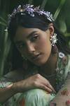 Buy_Born Flash_Multi Color Beads, Sequins Forest Floral Embellished Hairband _at_Aza_Fashions