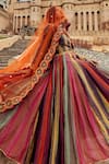 Swati Vijaivargie_Multi Color Chanderi Silk Printed Anarkali Set_Online_at_Aza_Fashions