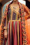 Shop_Swati Vijaivargie_Multi Color Chanderi Silk Printed Anarkali Set_Online_at_Aza_Fashions