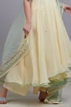 Buy_Parul | Vivek_Yellow Dupatta- Organza, Kurta- Georgette, Lining- Shantoon, Embellished And Set _Online_at_Aza_Fashions