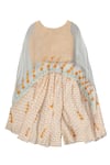 Buy_Champscloset_White Embroidered Cape And Palazzo Set For Girls_at_Aza_Fashions