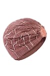 Hair Drama Co_Pink Sequins And Glass Beads & Embellished Turban _Online_at_Aza_Fashions