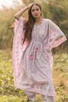 Buy Vaani Beswal Purple Handwoven Chanderi Hand Block Motifs, Stripes Leaf Qara Tunic And Pant Set at Aza Fashions Buy_Vaani Beswal_Purple Handwoven Chanderi Hand Block Motifs, Stripes Leaf Qara Tunic And Pant Set _at_Aza_Fashions
