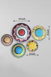 The Quirk India_Multi Color Ceramic Mandala Within Decorative Wall Plates Set Of 5_Online_at_Aza_Fashions