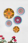 Buy_The Quirk India_Multi Color Ceramic Bohemian Decorative Wall Plates Set Of 5_at_Aza_Fashions