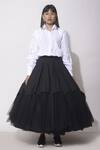 Buy_Quod_Black Cotton Ball Gown Skirt_at_Aza_Fashions