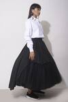 Quod_Black Cotton Ball Gown Skirt_Online_at_Aza_Fashions