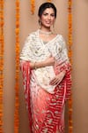 Buy_Ruar India_White Chiffon Sequin Embroidered Saree With Blouse_Online_at_Aza_Fashions