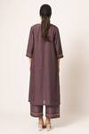 Shop_Dot_Purple Silk Round Kurta Set _at_Aza_Fashions