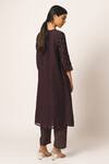 Shop_Dot_Purple Chanderi Round Kurta Set _at_Aza_Fashions