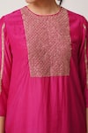 Buy_Dot_Pink Silk Round Kurta Set _Online_at_Aza_Fashions