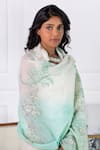Rhe-Ana_Blue Lyla Floral Embroidered Stole _at_Aza_Fashions