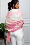 Shop_Rhe-Ana_Pink Pearls Wool Embellished Stole _at_Aza_Fashions