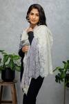 Shop_Rhe-Ana_Wool Pearl Embellished Stole_Online_at_Aza_Fashions