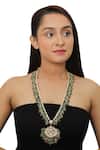 Buy_Riana Jewellery_Gold Plated Chandbali Bead Pendant Long Necklace _at_Aza_Fashions
