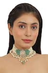 Buy_Riana Jewellery_Gold Plated Real Jadtar Stones Bead Drop Necklace Set _Online_at_Aza_Fashions