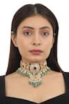 Buy Riana Jewellery Gold Plated Diamonds, Crystals, Pearls Stone Embellished Necklace Set Online at Aza Fashions Buy_Riana Jewellery_Gold Plated Diamonds, Crystals, Pearls Stone Embellished Necklace Set _Online_at_Aza_Fashions