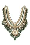 Shop_Riana Jewellery_Gold Plated Real Jadtar Stones Embellished Necklace Set _Online_at_Aza_Fashions