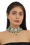 Buy_Riana Jewellery_Gold Plated Glitter, Pearls, Stones Bead Drop Necklace Set _Online_at_Aza_Fashions