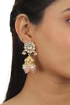 Buy_Riana Jewellery_Gold Plated Glitter, Stones, Beads Carved Necklace Set _Online_at_Aza_Fashions