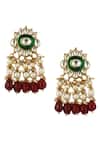 Riana Jewellery_Gold Plated Metallic Thread, Crystals Stone Embellished Necklace Set _at_Aza_Fashions