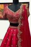 Riantas_Raw Silk Embroidered Lehenga Set_Online_at_Aza_Fashions