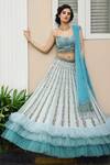 Buy_Riantas_Blue Tulle Embroidered Lehenga Set_at_Aza_Fashions